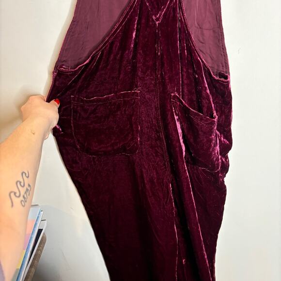 Faherty Vintage Silk Velvet Mechanic Overall Jumpsuit - Picture 9 of 11